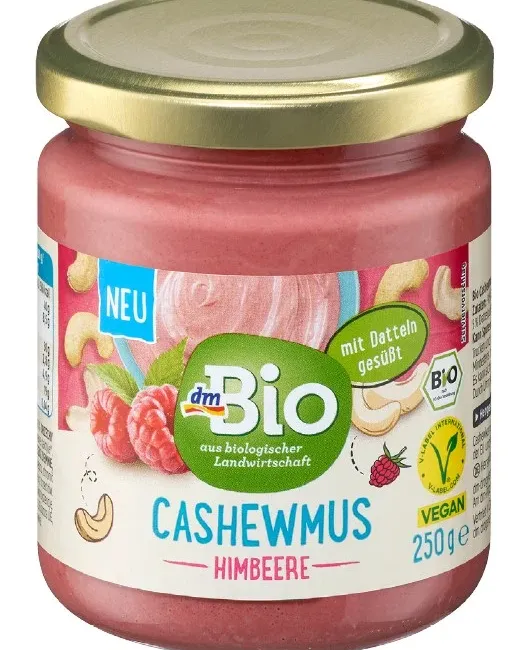 ⚠️ Rückruf bei dm: Salmonellen in dmBio Cashewmus Himbeere – jetzt handeln!