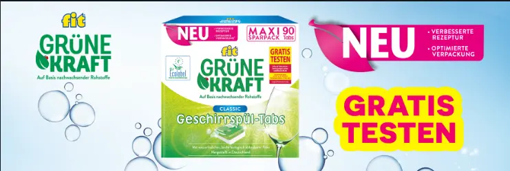 💚 fit Grüne Kraft Classic Tabs – Jetzt GRATIS testen! 🧽🌱