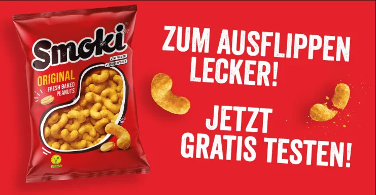 Smoki Erdnussflips GRATIS testen – jetzt mitmachen und bis zu 1,99 € zurückbekommen!🥜