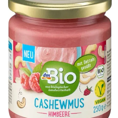 Bild von: ⚠️ Rückruf bei dm: Salmonellen in dmBio Cashewmus Himbeere – jetzt handeln!