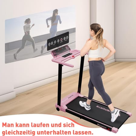 Bild von: CITYSPORTS Elektrisches Laufband in Pink – Dein persönlicher Fitnesspartner für zuhause! 💖🏃‍♀️✨